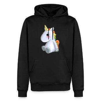 cute unicorn colorful mane - Men’s Premium Organic Hoodie - black - Front - Nico (187cm)
