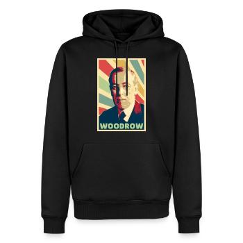 Woodrow Wilson Vintage Farben - Männer Premium Bio Hoodie - Schwarz - Vorne - Nico (187cm)