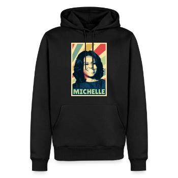 Michelle Obama Vintage Colores - Sweat à capuche Premium bio Homme - noir - Devant - Nico (187cm)