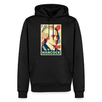 John Hancook Vintage Colores - Sweat à capuche Premium bio Homme - noir - Devant - Nico (187cm)