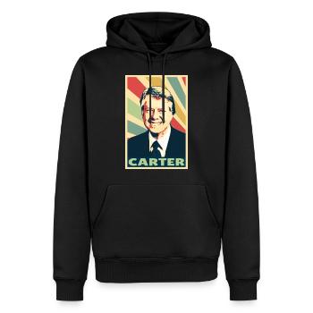 Jimmy Carter Vintage Farben - Männer Premium Bio Hoodie - Schwarz - Vorne - Nico (187cm)