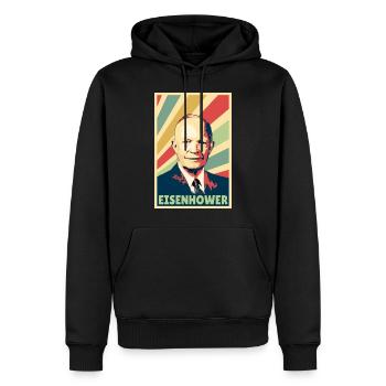 Dwight D. Eisenhower Colores vintage - Sweat à capuche Premium bio Homme - noir - Devant - Nico (187cm)