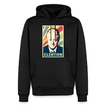Bill Clinton Vintage Farben - Männer Premium Bio Hoodie - Schwarz - Vorne - Nico (187cm)