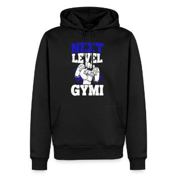 NEXT LEVEL GYMI - Bye Bye Grundschule Gymnasium Zo - Männer Premium Bio Hoodie - Schwarz - Vorne - Nico (187cm)