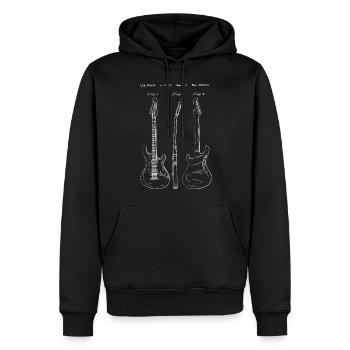 Rock Metal Gitarre E-Gitarre Patent Musik Geschenk - Männer Premium Bio Hoodie - Schwarz - Vorne - Nico (187cm)