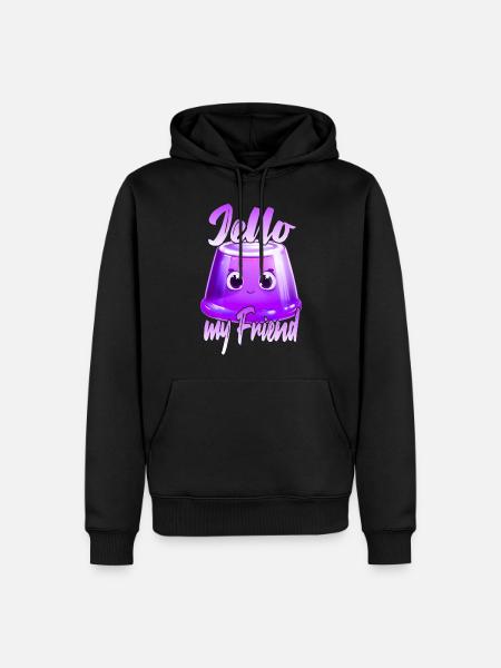 Jello my Friend - Men’s Premium Organic Hoodie - black