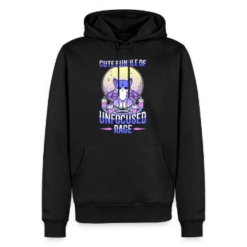 Joli paquet de rage non focalisée - Sweat à capuche Premium bio Homme - noir - Devant - Nico (187cm)