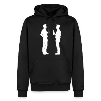 Equipe d’enterrement de vie de garçon - Sweat à capuche Premium bio Homme - noir - Devant - Nico (187cm)