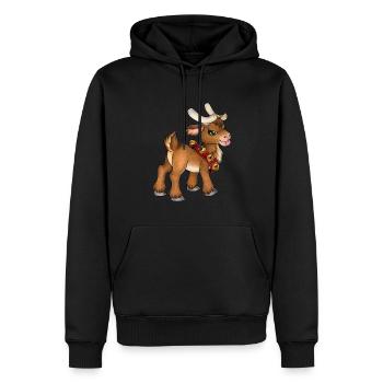 Freches Rentier Weihnachtsgeschenk Kleiner Rudolph - Männer Premium Bio Hoodie - Schwarz - Vorne - Nico (187cm)