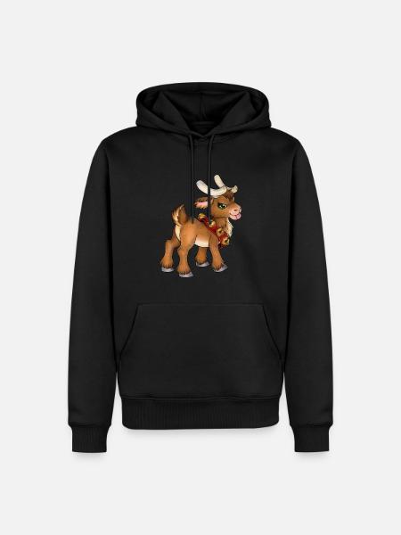 Freches Rentier Weihnachtsgeschenk Kleiner Rudolph - Männer Premium Bio Hoodie - Schwarz