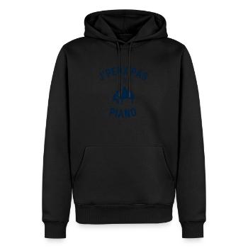 J peux pas j ai piano - Sweat à capuche Premium bio Homme - noir - Devant - Nico (187cm)