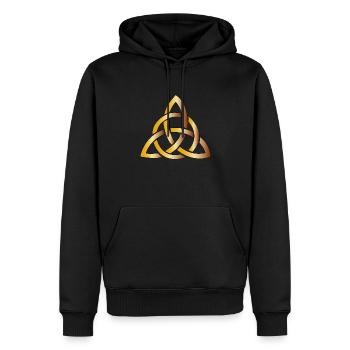 Trinity Knot - Men’s Premium Organic Hoodie - black - Front - Nico (187cm)