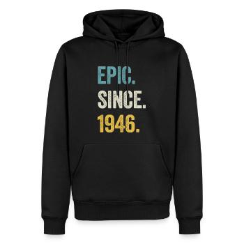 78 Years Old Epic Since 1946 78th Birthday - Men’s Premium Organic Hoodie - black - Front - Nico (187cm)