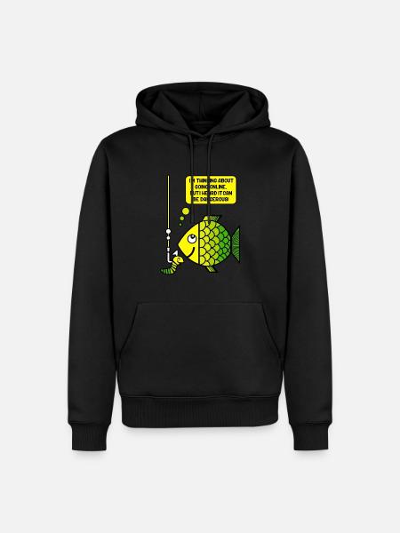 Fishing and humor - Men’s Premium Organic Hoodie - black