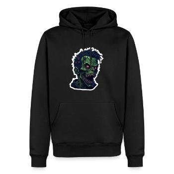 Zombie - Männer Premium Bio Hoodie - Schwarz - Vorne - Nico (187cm)