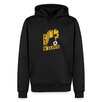 Escalade Alpinisme Grimpeurs - Sweat à capuche Premium bio Homme - noir - Devant - Nico (187cm)