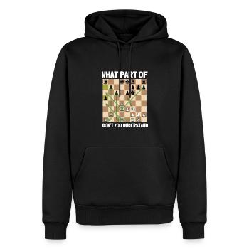 Chess Master Chess Club & Jeu d’échecs à 3 voies - Sweat à capuche Premium bio Homme - noir - Devant - Nico (187cm)