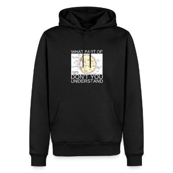 Ophtalmologiste Optométriste Optométrie et Opticien - Sweat à capuche Premium bio Homme - noir - Devant - Nico (187cm)