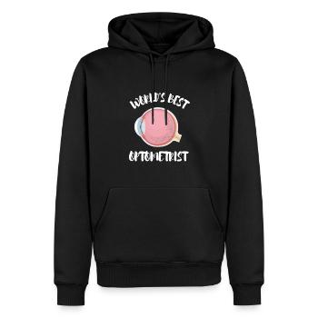 Ophtalmologiste Optométriste Optométrie et Opticien - Sweat à capuche Premium bio Homme - noir - Devant - Nico (187cm)