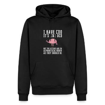 OCD Obsessive Compulsive Disorder Awareness - Men’s Premium Organic Hoodie - black - Front - Nico (187cm)