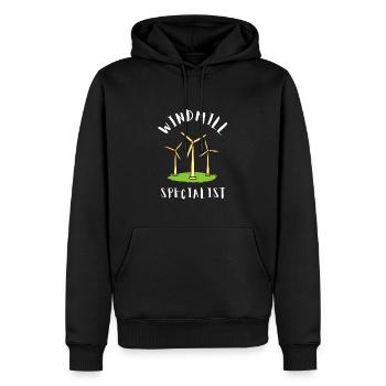 Ingénieur en environnement et sciences de l’environnement - Sweat à capuche Premium bio Homme - noir - Devant - Nico (187cm)