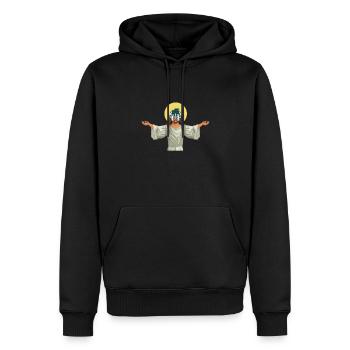Technicien en ophtalmologie technique optométrie et opticien - Sweat à capuche Premium bio Homme - noir - Devant - Nico (187cm)