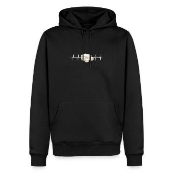 Feta Grec Feta Cheese Lover Et Greek Foodlover - Sweat à capuche Premium bio Homme - noir - Devant - Nico (187cm)