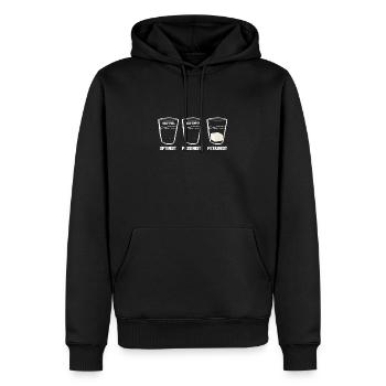 Feta Grec Feta Cheese Lover Et Greek Foodlover - Sweat à capuche Premium bio Homme - noir - Devant - Nico (187cm)