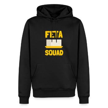 Feta Grec Feta Cheese Lover Et Greek Foodlover - Sweat à capuche Premium bio Homme - noir - Devant - Nico (187cm)