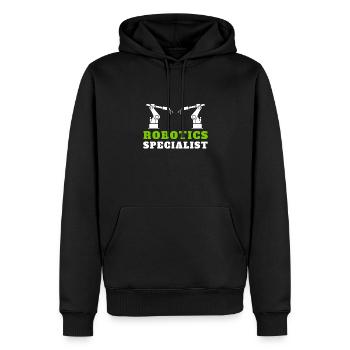 Robotics Robots Droid Builder And Robotics - Männer Premium Bio Hoodie - Schwarz - Vorne - Nico (187cm)