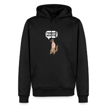 Ferret Weasel Pet Rodent Animal Vateranian - Männer Premium Bio Hoodie - Schwarz - Vorne - Nico (187cm)
