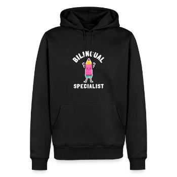 Dual Language Team Bilingual Teacher School Tutor - Männer Premium Bio Hoodie - Schwarz - Vorne - Nico (187cm)