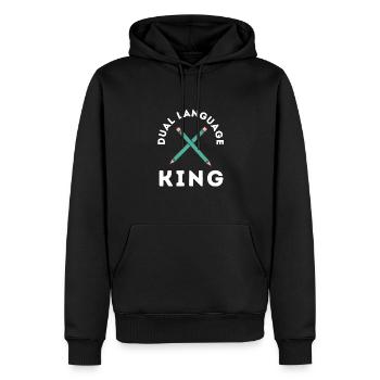 Dual Language Team Bilingual Teacher School Tutor - Männer Premium Bio Hoodie - Schwarz - Vorne - Nico (187cm)