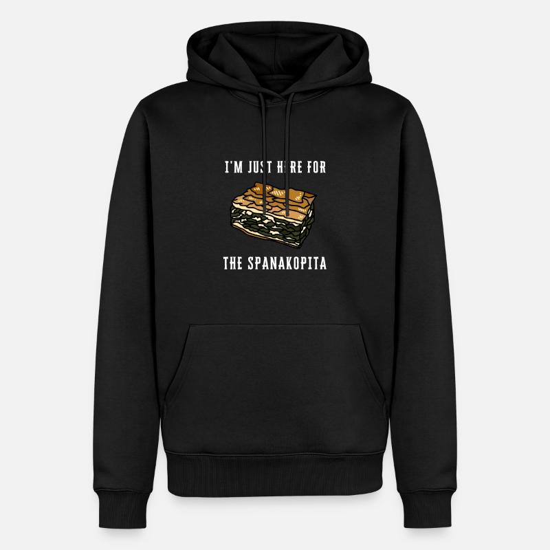 Spanakopita Cuisine grecque Grèce Grec - Sweat à capuche Premium bio Homme - noir