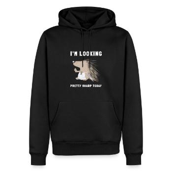 Porcupine Pig Hedgehog Rodent Hystricidae - Männer Premium Bio Hoodie - Schwarz - Vorne - Nico (187cm)