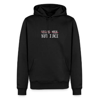 Lait d’amande sans produits laitiers végétaliens à base de plantes - Sweat à capuche Premium bio Homme - noir - Devant - Nico (187cm)
