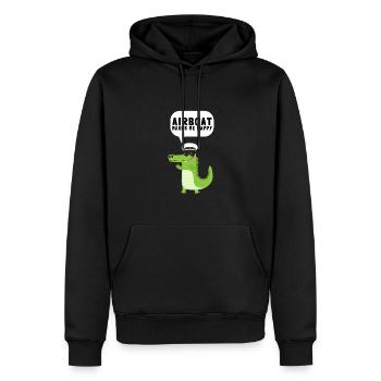 Hydroplane des marais Fanboat Airboating Hover - Sweat à capuche Premium bio Homme - noir - Devant - Nico (187cm)