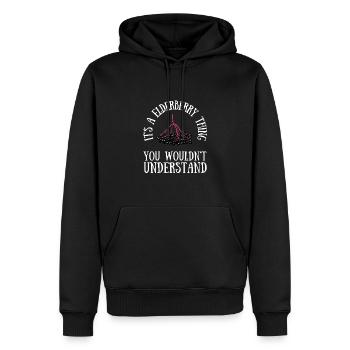 Elderberry Syrup Drink Flu Sambucus Homeopath - Männer Premium Bio Hoodie - Schwarz - Vorne - Nico (187cm)