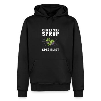 Elderberry Syrup Drink Flu Sambucus Homeopath - Männer Premium Bio Hoodie - Schwarz - Vorne - Nico (187cm)