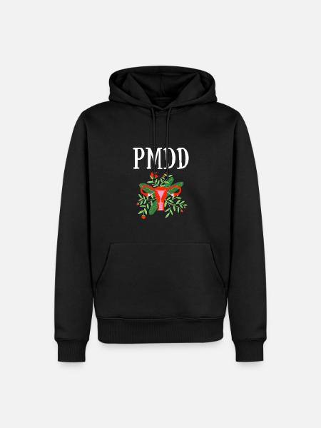 PMDD Awareness Premenstrueel Syndroom Menstruatie - Mannen Premium Bio hoodie - zwart