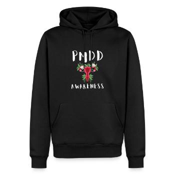 PMDD Awareness Premenstrual Syndrome Menstrual - Männer Premium Bio Hoodie - Schwarz - Vorne - Nico (187cm)