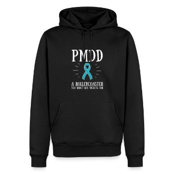 PMDD Awareness Premenstrual Syndrome Menstrual - Männer Premium Bio Hoodie - Schwarz - Vorne - Nico (187cm)