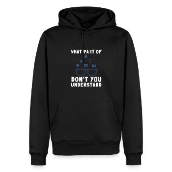 Ophtalmologiste Optométriste Optométrie et Opticien - Sweat à capuche Premium bio Homme - noir - Devant - Nico (187cm)