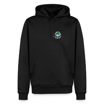 Ophtalmologiste Optométriste Optométrie et Opticien - Sweat à capuche Premium bio Homme - noir - Devant - Nico (187cm)