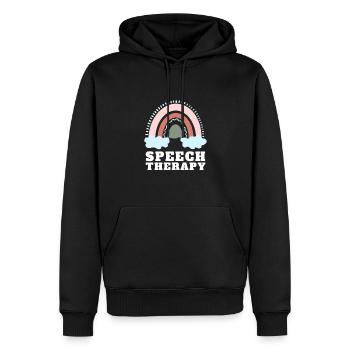 Speech Language Pathologist Speech Therapy SLP - Männer Premium Bio Hoodie - Schwarz - Vorne - Nico (187cm)