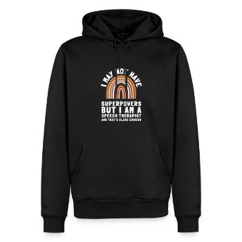 Speech Language Pathologist Speech Therapy SLP - Männer Premium Bio Hoodie - Schwarz - Vorne - Nico (187cm)