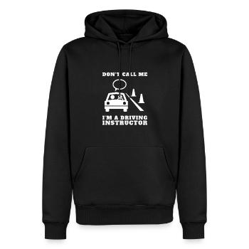 Instructeur de conduite Conducteur Examen de stationnement de voiture Conduite - Sweat à capuche Premium bio Homme - noir - Devant - Nico (187cm)