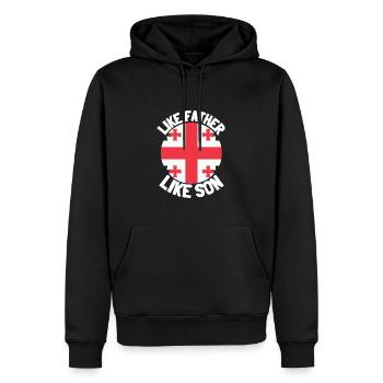 Comme Père Comme Fils Origine Origine Origine Des Pères Fête des Pères - Sweat à capuche Premium bio Homme - noir - Devant - Nico (187cm)