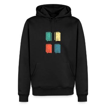 Cajon Box Drum Instrument Peruvian Cajon - Männer Premium Bio Hoodie - Schwarz - Vorne - Nico (187cm)