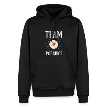 Porridge Cereal Grits Kasha Upma Rice And Oats - Men’s Premium Organic Hoodie - black - Front - Nico (187cm)